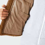 Men Lacoste V0ZN1231 Brown Z0W Quilted Water-Repellent Jacket - Image 6