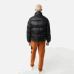 Men Lacoste V0ZN1234 Black C31 Oversized Branded Water-Repellent Jacket - Image 3