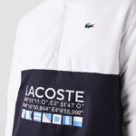 Men Lacoste V0ZN1237 White Navy Blue 0L3 SPORT Reversible Water-Repellent Tennis Jacket - Image 4