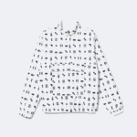 Men Lacoste V0ZN1237 White Navy Blue 0L3 SPORT Reversible Water-Repellent Tennis Jacket - Image 5