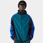 Men Lacoste V0ZN1239 Green Blue Purple Black TR4 Heritage Color-Block Nylon Jacket