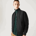 Men Lacoste V0ZN1242 Black 031 Insulated Padded Bomber Jacket