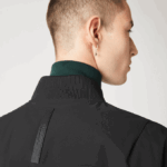 Men Lacoste V0ZN1242 Black 031 Insulated Padded Bomber Jacket - Image 7