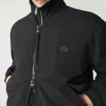 Men Lacoste V0ZN1242 Black 031 Insulated Padded Bomber Jacket - Image 8