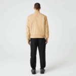 Men Lacoste V0ZN1243 Beige 02S Insulated Padded Bomber Jacket - Image 3