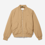 Men Lacoste V0ZN1243 Beige 02S Insulated Padded Bomber Jacket - Image 5