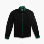 Men Lacoste V0ZN1244 Black Green QTX Presidents Cup Zip Sweatshirt