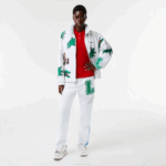 Men Lacoste V0ZN1245 White SBH Water-Repellent Taffeta Jacket - Image 2