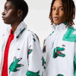 Men Lacoste V0ZN1245 White SBH Water-Repellent Taffeta Jacket