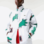 Men Lacoste V0ZN1245 White SBH Water-Repellent Taffeta Jacket - Image 4