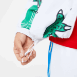 Men Lacoste V0ZN1245 White SBH Water-Repellent Taffeta Jacket - Image 9