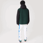 Men Lacoste V0ZN1247 Black Blue Green NDN Water-Repellent Colorblock Twill Jacket - Image 3