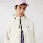 Men Lacoste V0ZN1249 White B5L Patchwork Effect Jacket