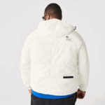 Men Lacoste V0ZN1249 White B5L Patchwork Effect Jacket - Image 3