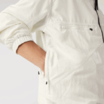Men Lacoste V0ZN1249 White B5L Patchwork Effect Jacket - Image 8