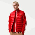 Men Lacoste V0ZN1250 Red 240 Padded Water-Repellent Vest