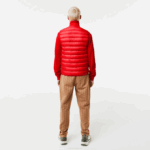 Men Lacoste V0ZN1250 Red 240 Padded Water-Repellent Vest - Image 3