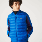 Men Lacoste V0ZN1251 Blue K1Q Padded Water-Repellent Vest - Image 2