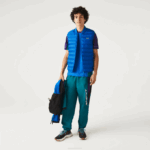 Men Lacoste V0ZN1251 Blue K1Q Padded Water-Repellent Vest