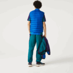 Men Lacoste V0ZN1251 Blue K1Q Padded Water-Repellent Vest - Image 3
