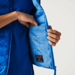 Men Lacoste V0ZN1251 Blue K1Q Padded Water-Repellent Vest - Image 4