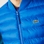 Men Lacoste V0ZN1251 Blue K1Q Padded Water-Repellent Vest - Image 6