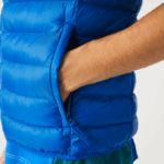 Men Lacoste V0ZN1251 Blue K1Q Padded Water-Repellent Vest - Image 7