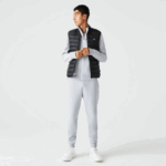 Men Lacoste V0ZN1252 Black 031 Padded Water-Repellent Vest