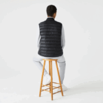 Men Lacoste V0ZN1252 Black 031 Padded Water-Repellent Vest - Image 3