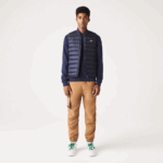 Men Lacoste V0ZN1253 Navy Blue HDE Padded Water-Repellent Vest - Image 2