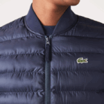 Men Lacoste V0ZN1253 Navy Blue HDE Padded Water-Repellent Vest - Image 4