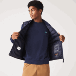 Men Lacoste V0ZN1253 Navy Blue HDE Padded Water-Repellent Vest - Image 6