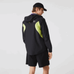 Men Lacoste V0ZN1254 Black Yellow 60R SPORT Packable Windbreaker - Image 3