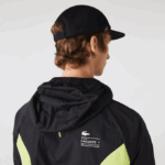 Men Lacoste V0ZN1254 Black Yellow 60R SPORT Packable Windbreaker - Image 10