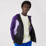 Men Lacoste V0ZN1255 Black Purple 6KB SPORT Packable Windbreaker - Image 2