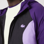 Men Lacoste V0ZN1255 Black Purple 6KB SPORT Packable Windbreaker - Image 6