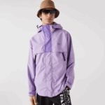 Men Lacoste V0ZN1256 Purple GFU Water-Repellent Parka