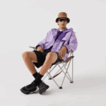 Men Lacoste V0ZN1256 Purple GFU Water-Repellent Parka - Image 6