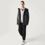 Men Lacoste V0ZN1257 Black 031 Water-Repellent Parka - Image 2
