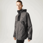 Men Lacoste V0ZN1257 Black 031 Water-Repellent Parka