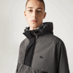 Men Lacoste V0ZN1257 Black 031 Water-Repellent Parka - Image 4