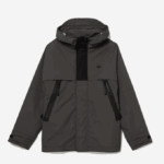 Men Lacoste V0ZN1257 Black 031 Water-Repellent Parka - Image 5