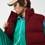 Men Lacoste V0ZN1258 Bordeaux ZS1 Fold Away Hood Vest