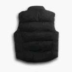Men Lacoste V0ZN1259 Black 031 Fold Away Hood Vest - Image 2