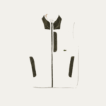 Men Lacoste V0ZN1263 White Khaki Green U9N Sherpa Fleece Vest - Image 5