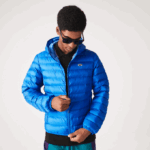 Men Lacoste V0ZN1264 Blue K1Q Quilted Hooded Jacket - Image 2