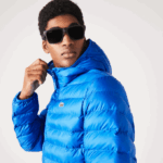 Men Lacoste V0ZN1264 Blue K1Q Quilted Hooded Jacket - Image 6