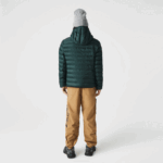Men Lacoste V0ZN1265 Green YZP Quilted Hooded Jacket - Image 3