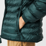 Men Lacoste V0ZN1265 Green YZP Quilted Hooded Jacket - Image 4