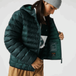 Men Lacoste V0ZN1265 Green YZP Quilted Hooded Jacket - Image 6